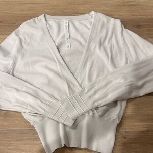 Lululemon White Wrap Sweater